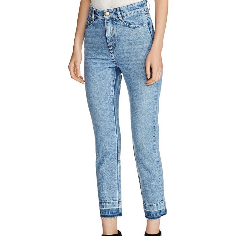 Maje Parazar Bleu Raw Hem Jeans, Size 38, EUC
